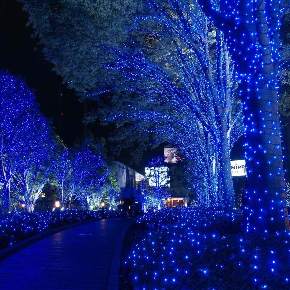 Toodour Solar Christmas Lights, 72ft 200 LED 8 Modes Outdoor Christmas String Lights, Waterproof Solar String Light for Xmas Tree, Fence, Holiday, Party, Balcony, Outdoo Xmas Decorations - Blue