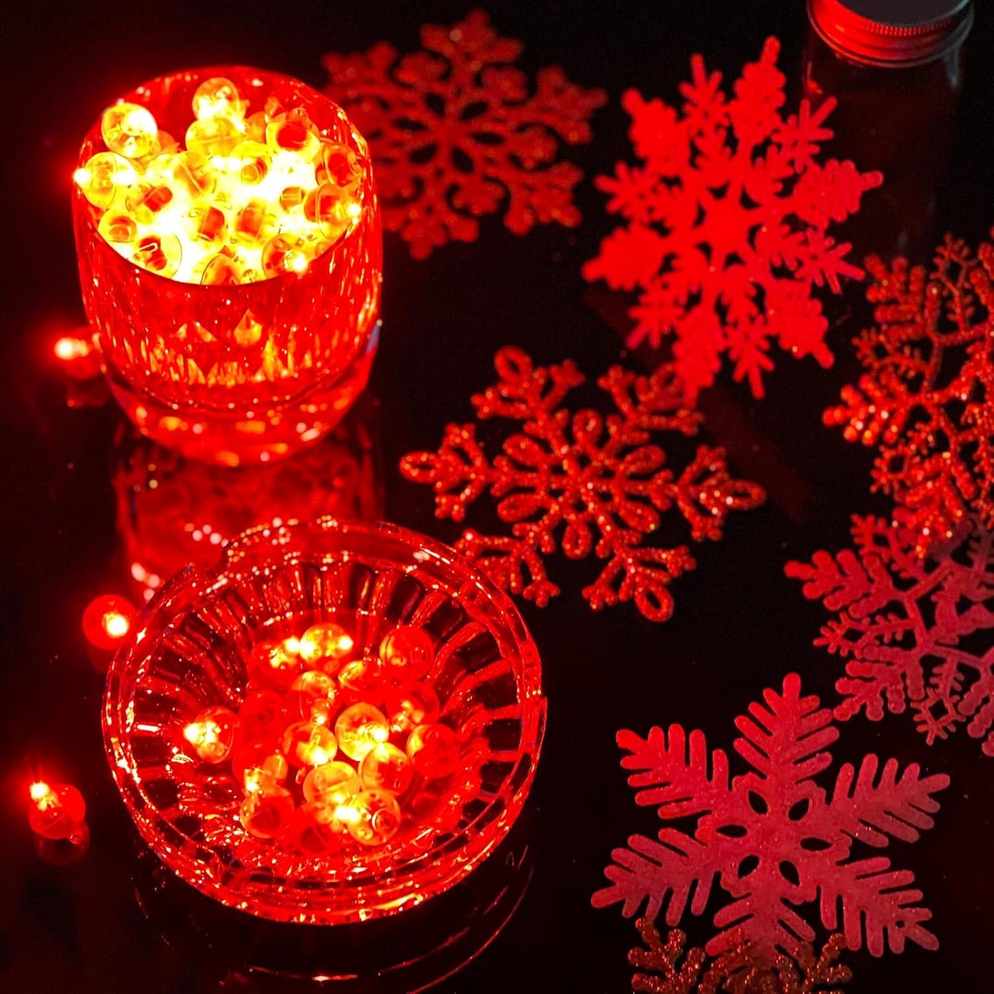 50pcs Red LED Balloon Lights, Mini Led Lights Small Round LED Ball Lamp for Paper Lantern Balloons Indoor Outdoor Party Event Fun Birthday Party Supplies Wedding Halloween Christmas Decoration