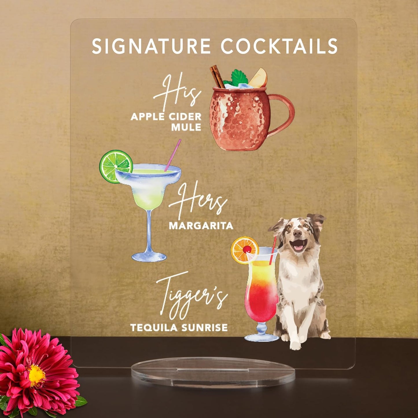 Pet Signature Drink Wedding Signs