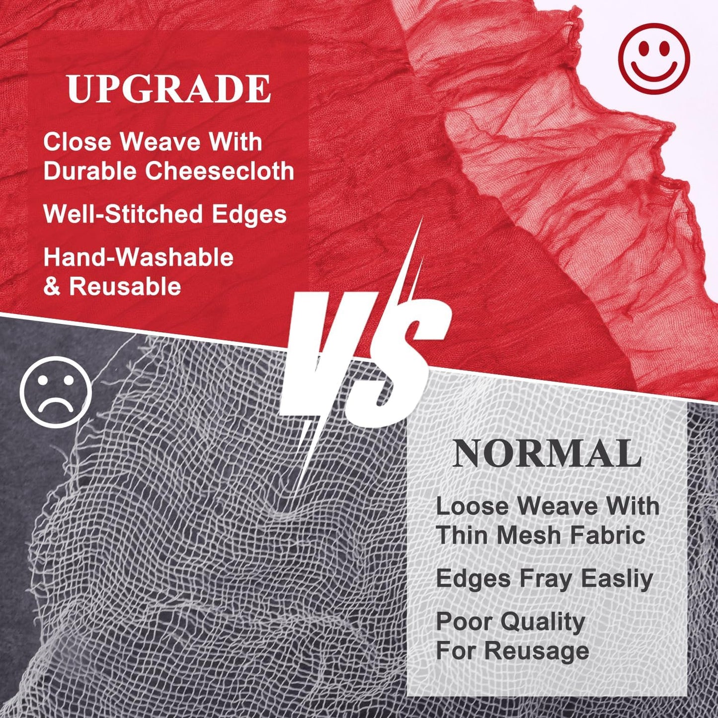 Asee'm 3PCS Fall Table Runner Cheesecloth 10FT Red Boho Gauze Fabric Rustic Sheer Cheese Cloth Runners for Thanksgiving Christmas Wedding Bridal Shower Party