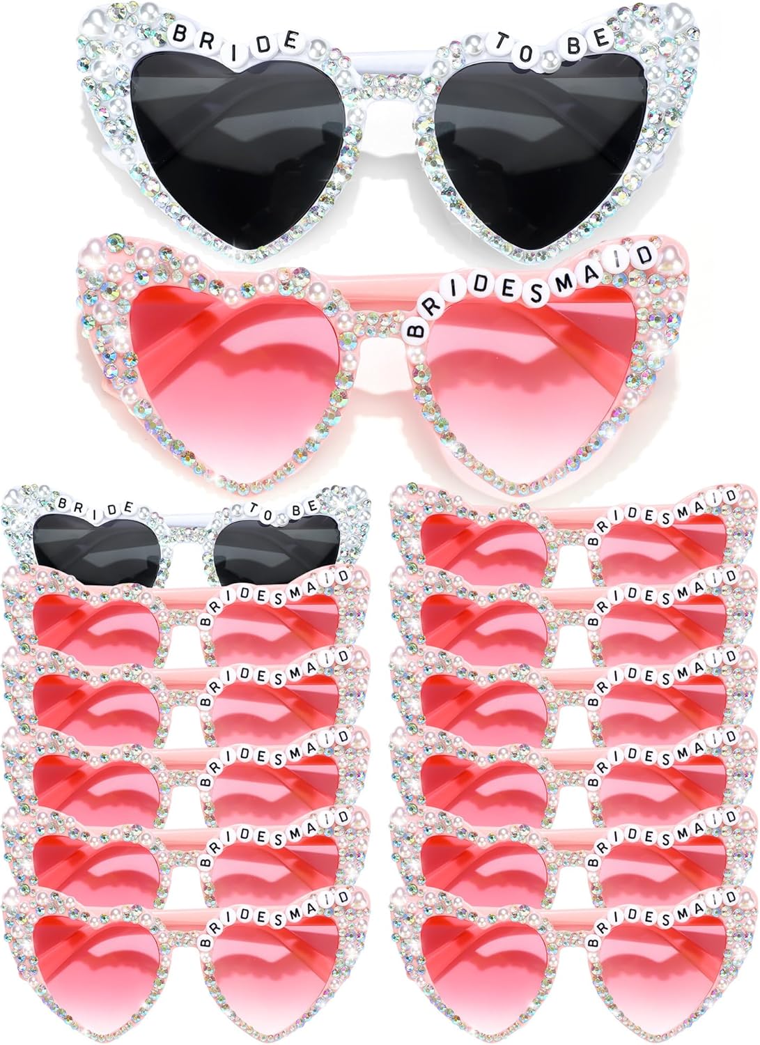 12 Pcs Bachelorette Party Sunglasses for Bridesmaids Bride Sunglasses for Wedding Party Favors
