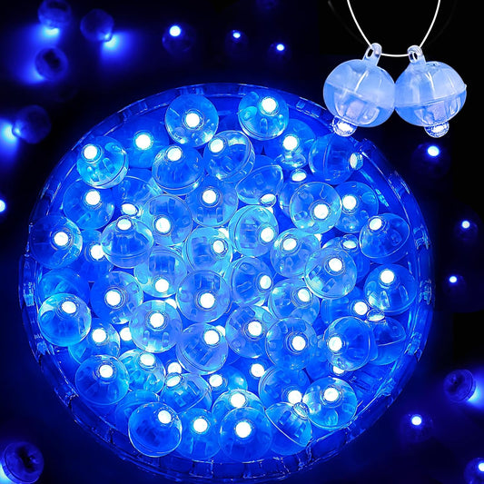 50PCs Mini Led Lights, Led Balloons Light for Party Decorations Neon Party Lights for Paper Lantern Easter Eggs Birthday Party Wedding Halloween Christmas Decoration(Glow steadily Blue)