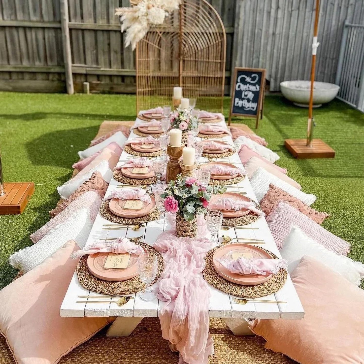 Dusty Pink Table Runner Cheese Cloth 10ft Gauze Runner Boho Cheesecloths Table Runner for Wedding Bridal Shower Birthday Sheer Fall Thanksgiving Boho Table Decoration