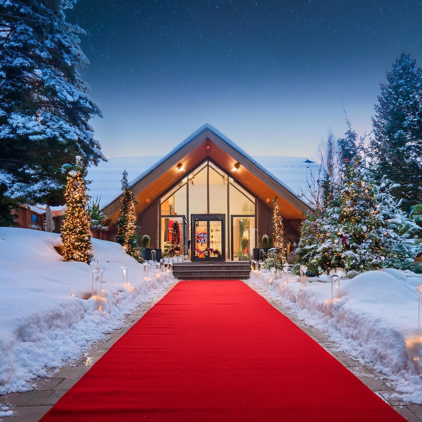 BannerBuzz Hollywood Red Carpet Aisle Non Slip Runner Runway Floor Rug for Step Repeat Backdrop Outdoor Indoor Wedding Christmas Event Birthday Movie Business Office Party Decoration (3' W X 6' H)