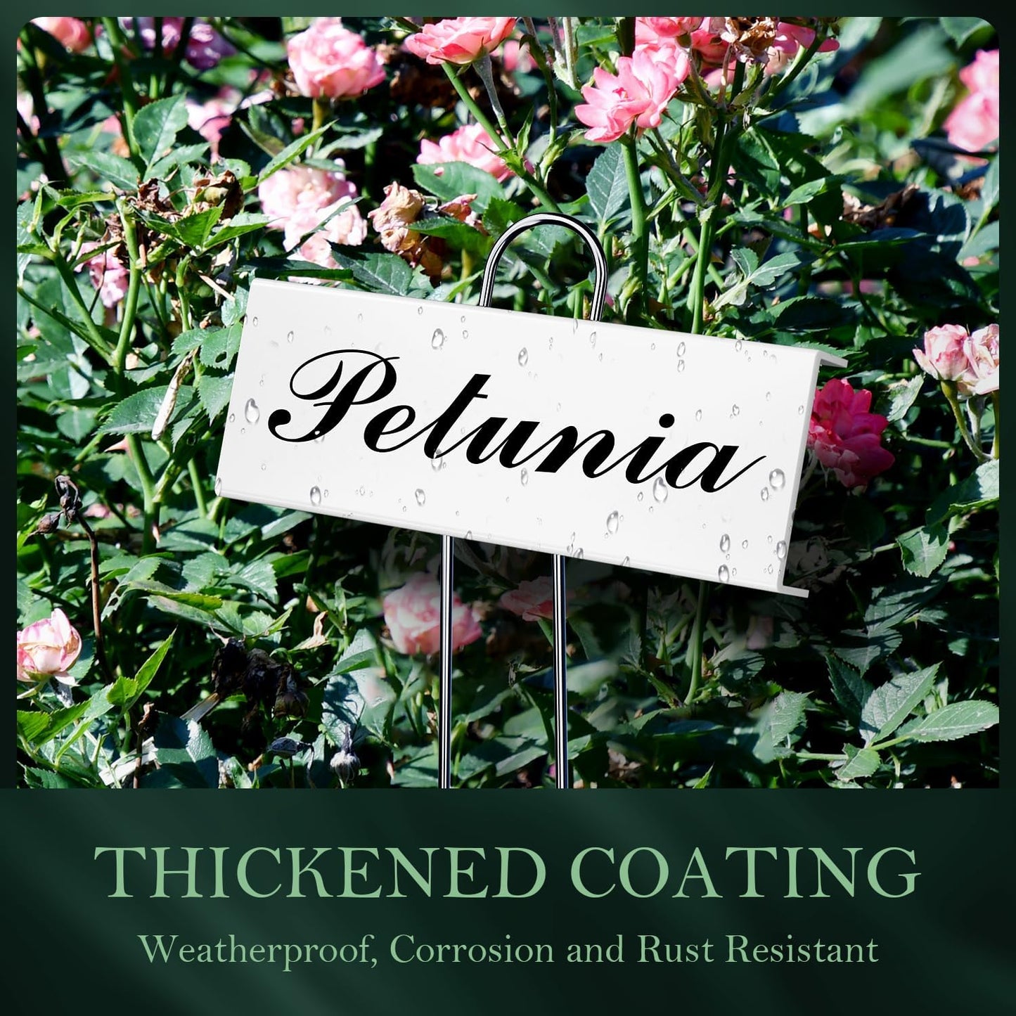 30 Pack Metal Plant Labels for Outdoor Garden Waterproof Plant Markers, Labels Garden Markers for Seedlings Herbs Vegetable Greenhouse Gifts with Pen - White