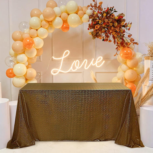 Fitable Black&Gold Sequin Tablecloth for Parties 60x120 Inch - Sparkle Glitter Table Cloth Laser Rectangle Overlay for Wedding Baby Shower Ceremony Birthday Holiday Banquet