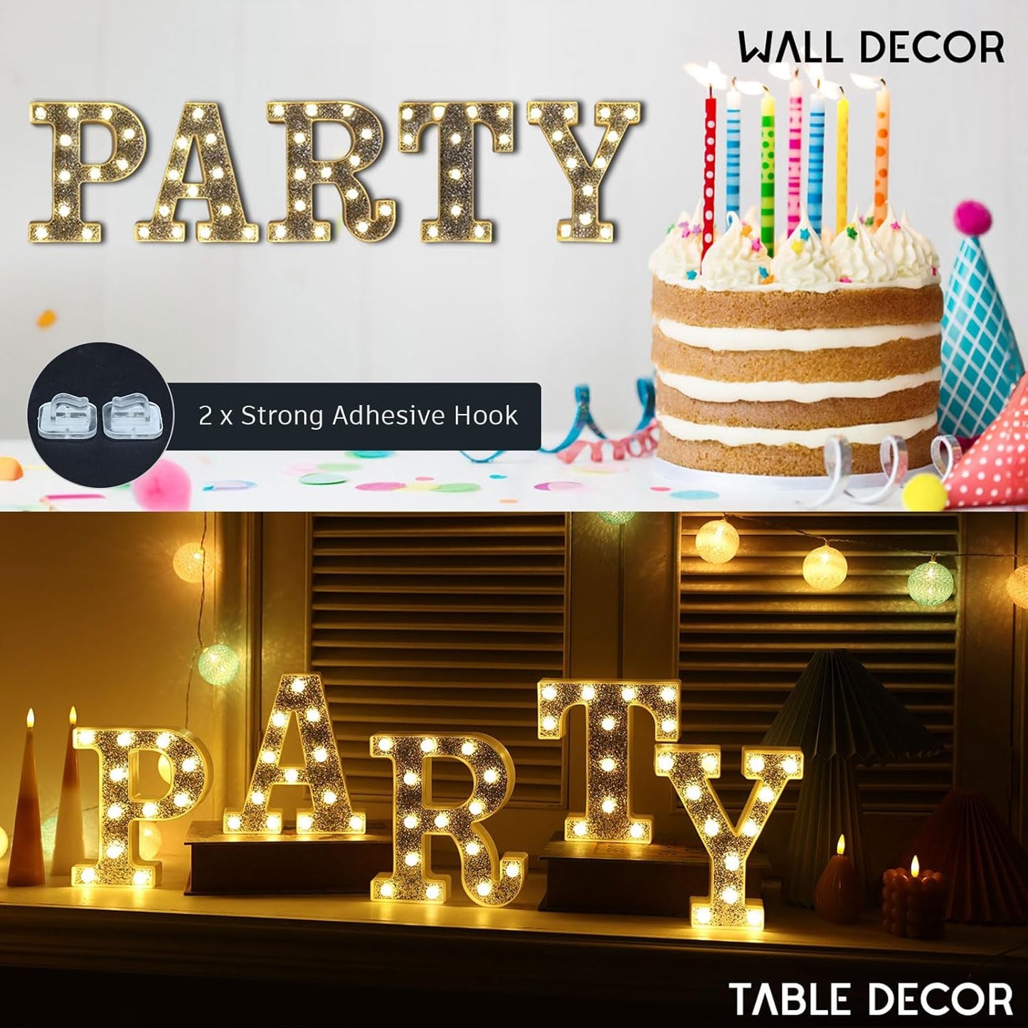 Light Up Letters - Marquee Light Signs for Table Decorations, Prom, Events, or Engagement Parties - Featuring Alphabet & Number Lighted Letters