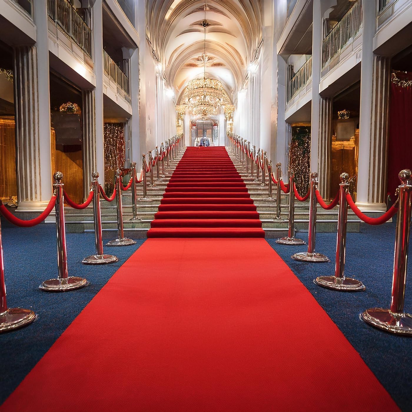 BANNER BUZZ Hollywood Red Carpet Runner – Premium Non-Slip 4x15 ft Aisle Rug for Weddings, Parties, and Events – Ideal for Step and Repeat Backdrop Event Decoration