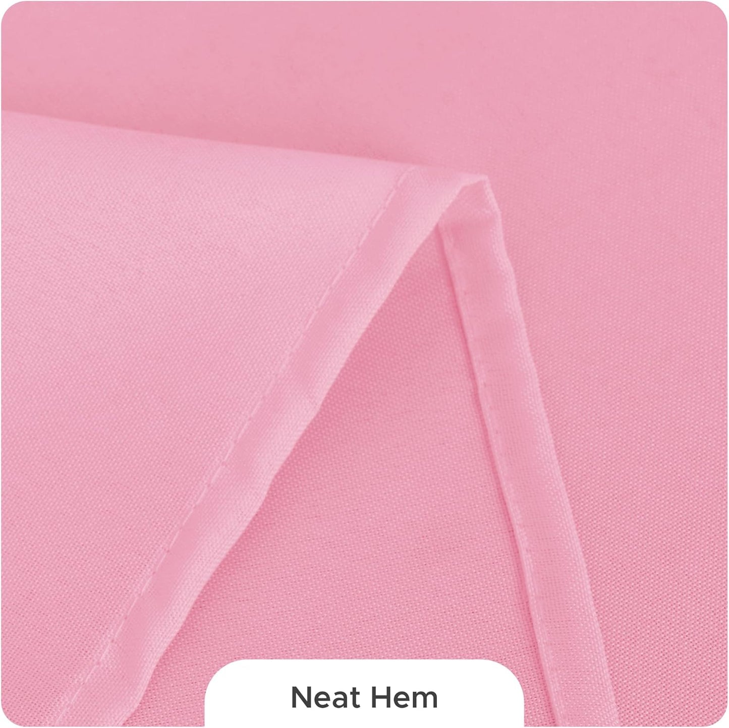 Fitable 8 Pack Round Tablecloths: Stain Resistant Wrinkle Free Circle Table Clothes, Washable Reusable Polyester Table Covers for Wedding Party Birthday Banquet Reception(Pink, 120 Inch)