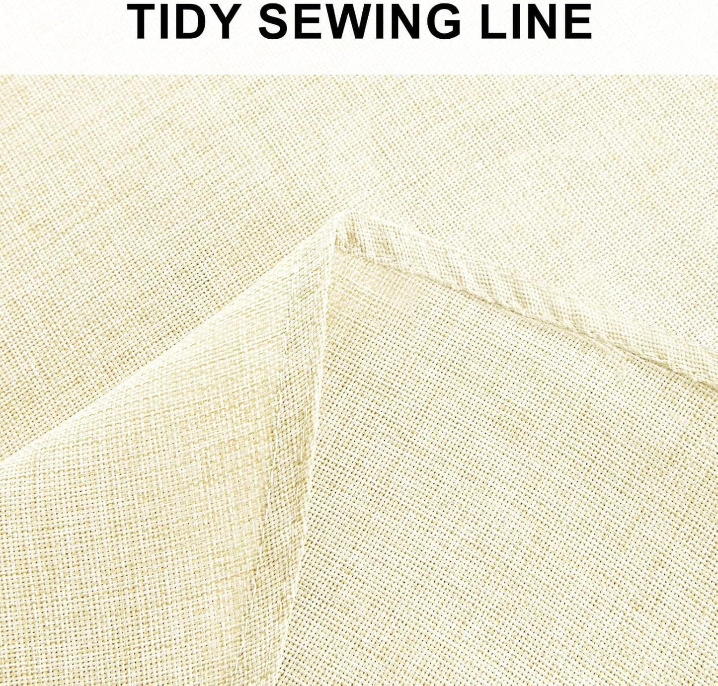 Hiasan Linen Tablecloth 120 Inch Round - Wrinkle and Stain Resistant Washable Polyester Fabric Table Cloth for Dining Room Kitchen Party, Champagne