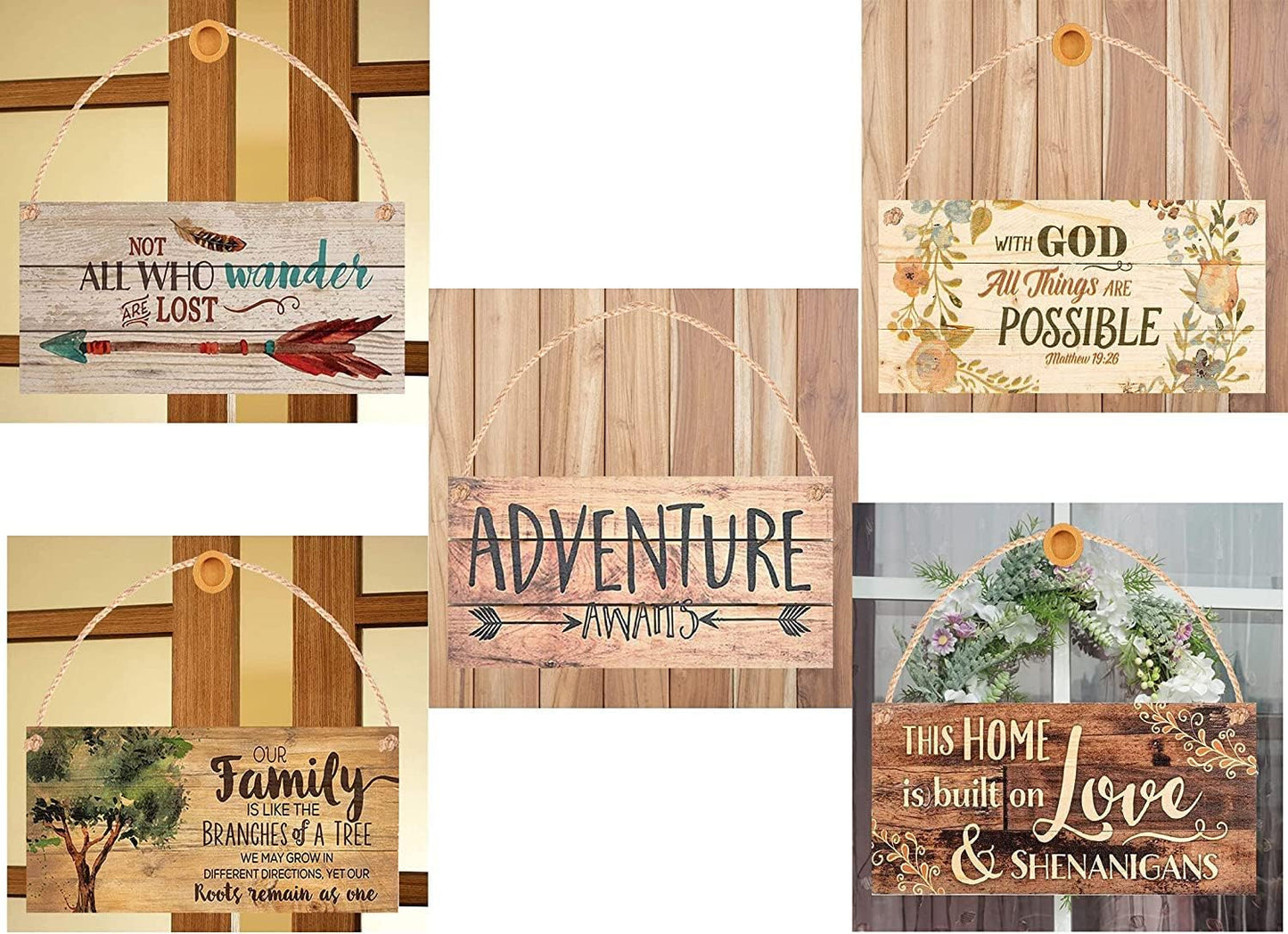 Rustic Wooden Signs Horse Welcome Wood Signs Hanging Plaque Gifts Sign Wall Art Decor Kitchen Cafe Pub Decor Gift 6x12 INCH
