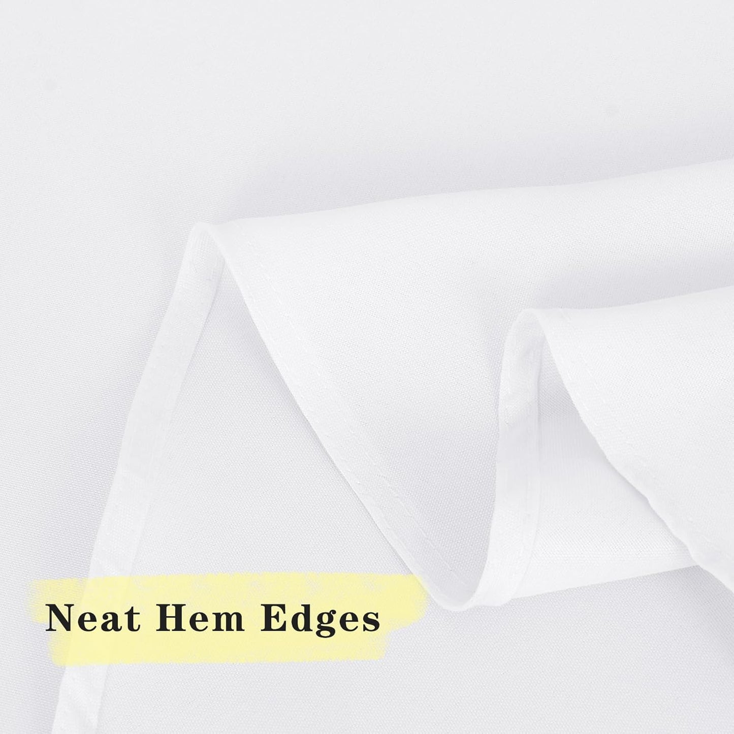 sancua 6 Pack Round Tablecloth 120 Inch White, Stain and Wrinkle Resistant Table Cloth - Washable Polyester Table Cover for Dining Tables, Buffet Parties and Camping