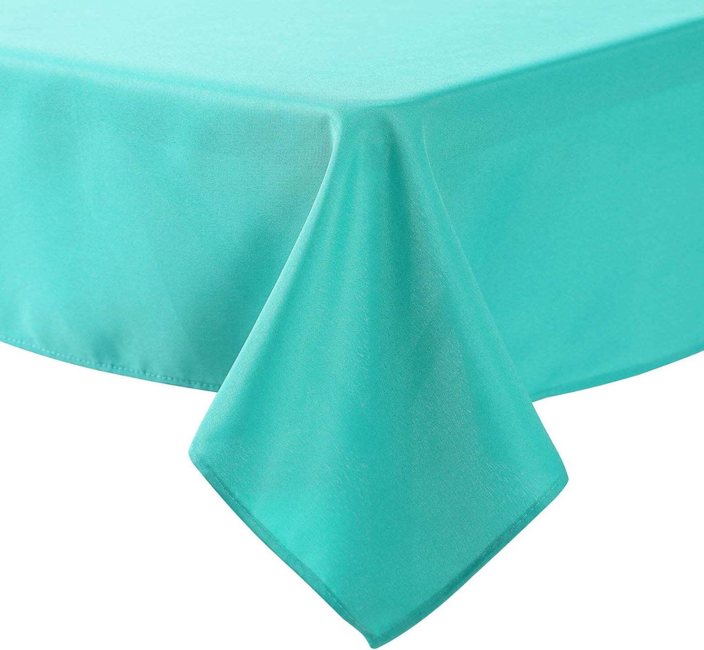 Cupuamon Square Tablecloth 90x90 inch Washable Polyester Fabric Table Cloth for Wedding Party Dining Banquet Decoration（90x90,Turquoise）