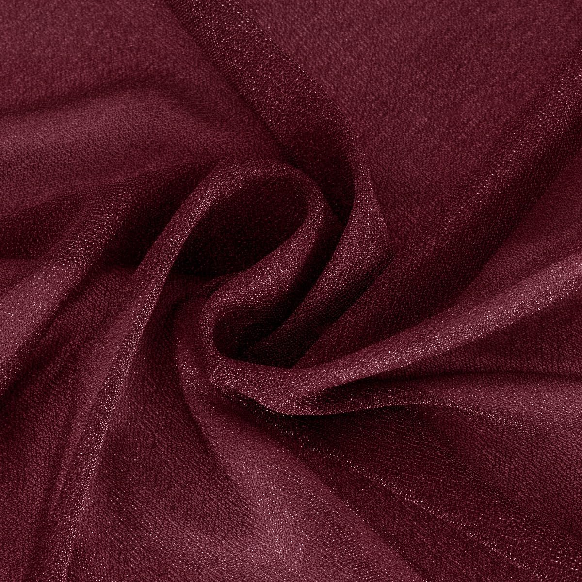 Burgundy Red Fall Thankgiving Elegant Arch Draping Fabric 2 Panels Outdoor 29" × 20Ft Sheer Chiffon Curtain Drapes for Wedding Ceremony Birthday Party Garden Brunch