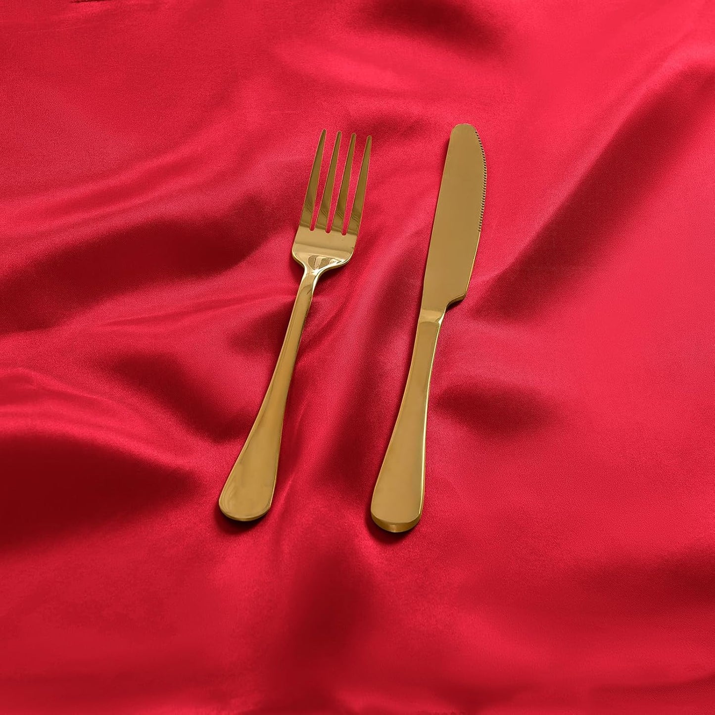 50 Pieces Red Satin Napkins, 17" x 17" Square Table Napkins, Silky Soft Smooth Washable Napkins for Restaurant, Weddings, Dinner, Party Decoration