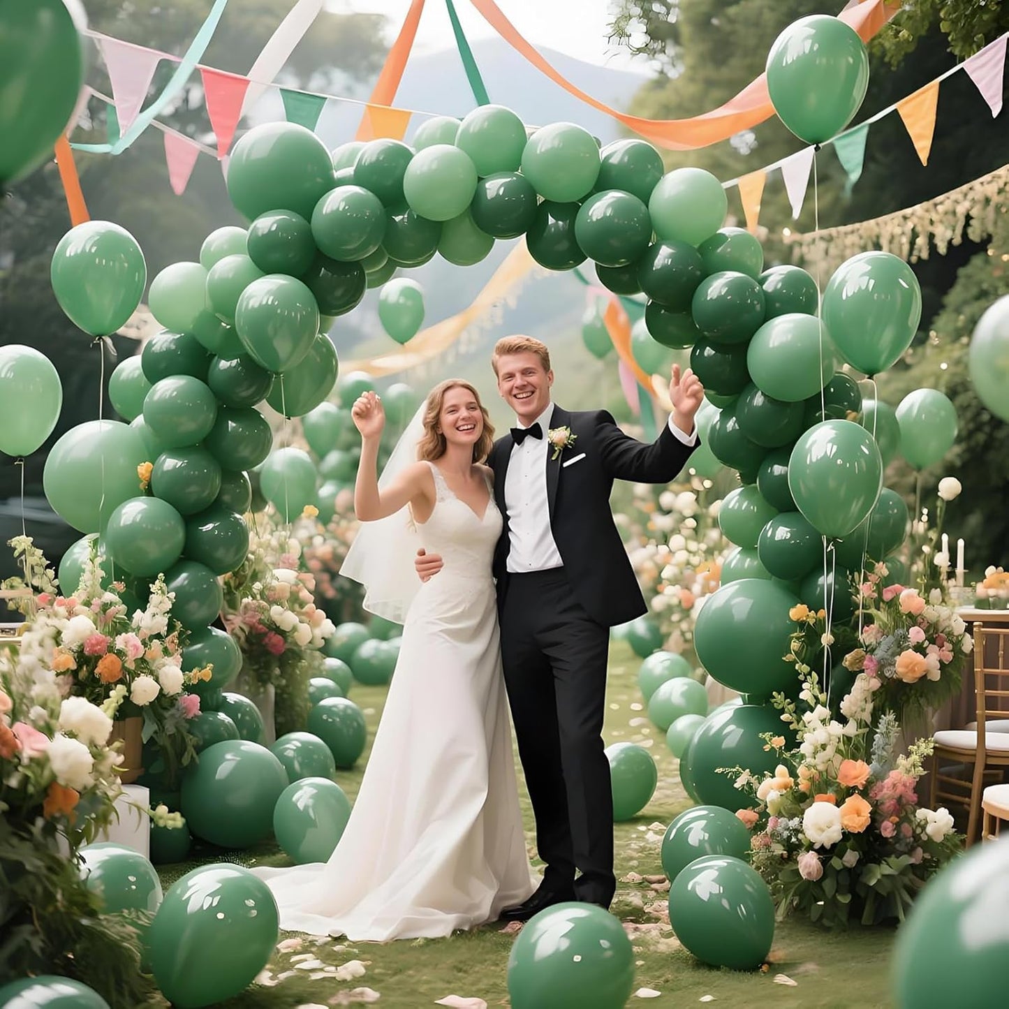 KAWKALSH Sage Green Balloon 12 Inch, 110pcs Latex Party Balloons Helium Bright Color for Birthday Baby Shower Wedding Party Supplies Arch Garland Decoration