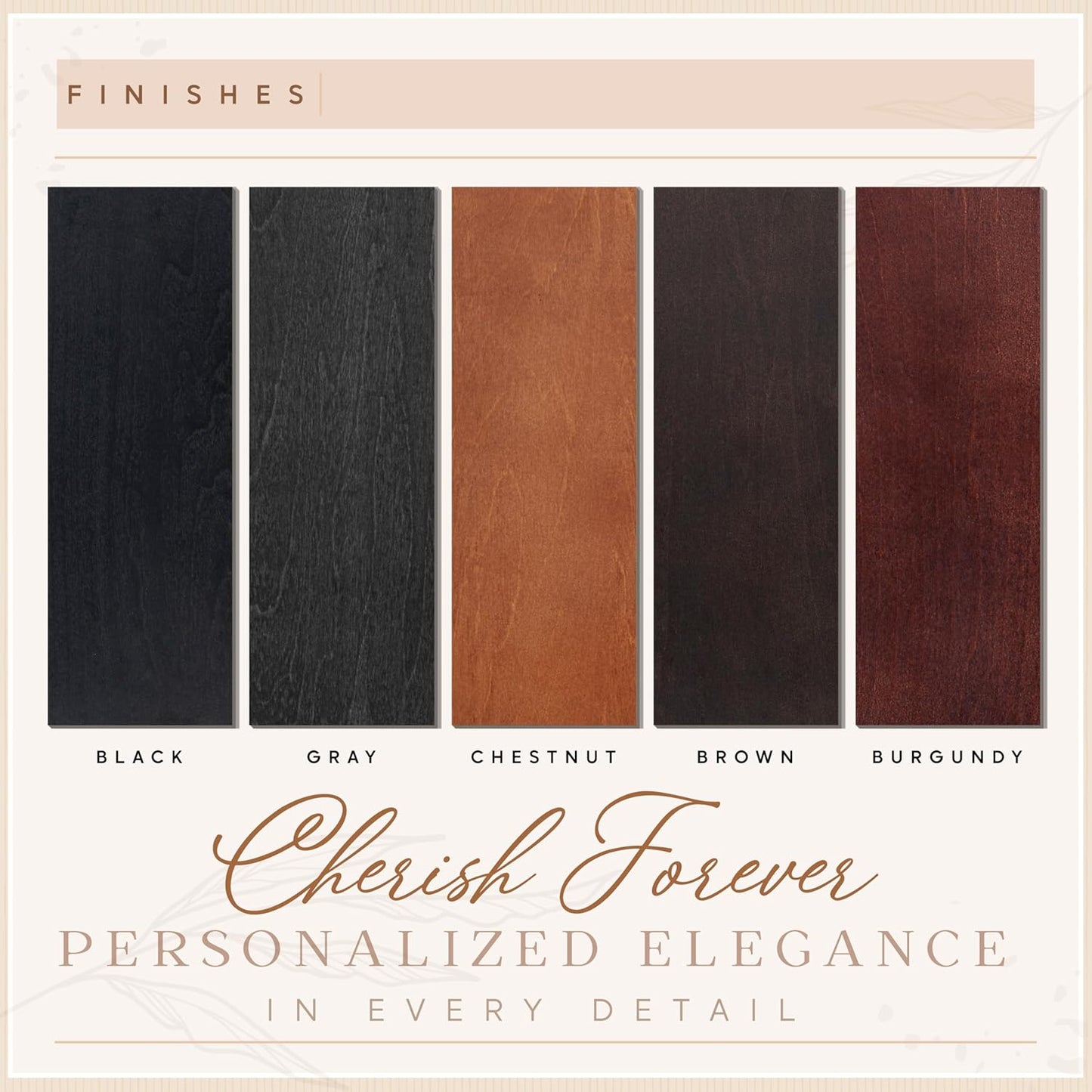 Personalized Wood Wedding Guest Book - 5 Colors/Finishings, 2 Sizes, 12 Designs - Wood Wedding Decorations, Guest Book Signs for Wedding Reception (DESIGN 6)