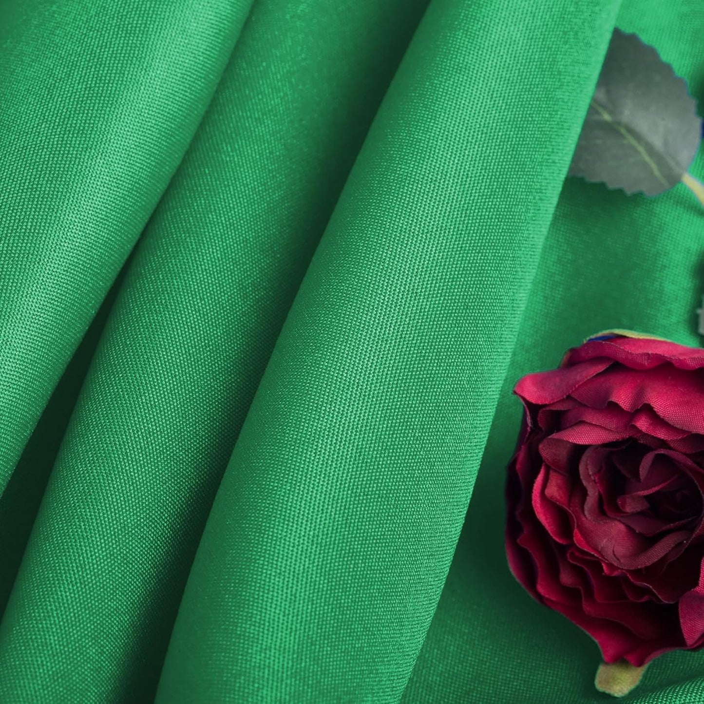 Ascoza 2pack 90x156 Inch Emerald Rectangular Tablecloth 8 Feet Table Cloth in Polyester Fabric for Wedding/Banquet/Restaurant/Parties