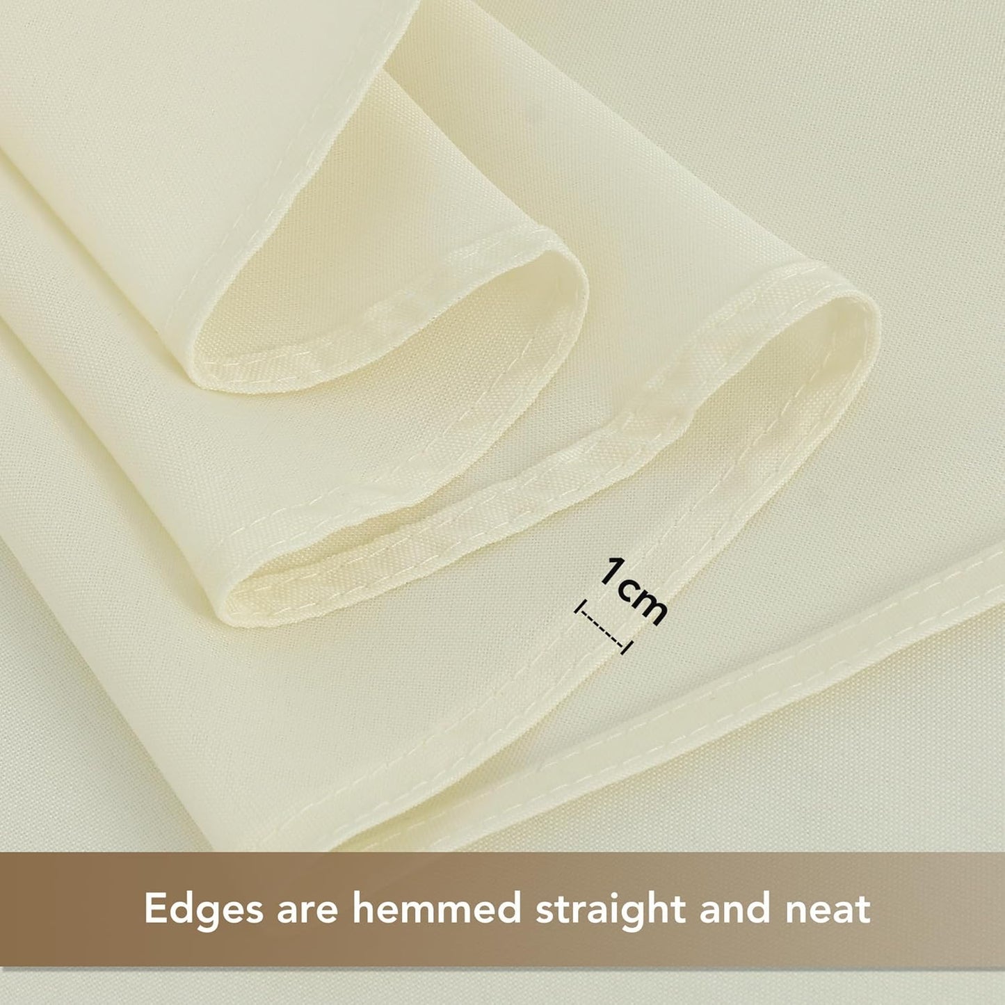 sancua Small Square Tablecloths 36x36 Inch - Beige Table Cloth for Square or Round Tables, Washable Polyester Fabric Table Cover for Nightstand End Bedside Tables