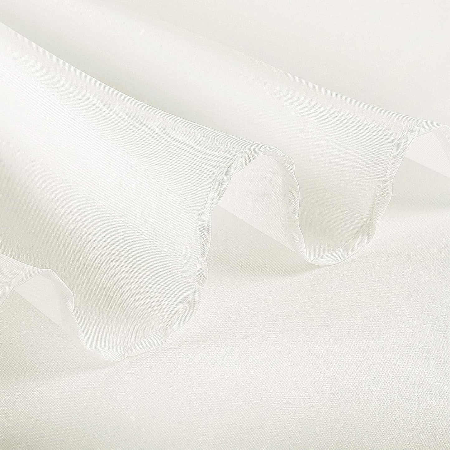 Ascoza 2pack 60x84 Inch Ivory Rectangular Tablecloth 4 Feet Table Cloth in Polyester Fabric for Wedding/Banquet/Restaurant/Parties