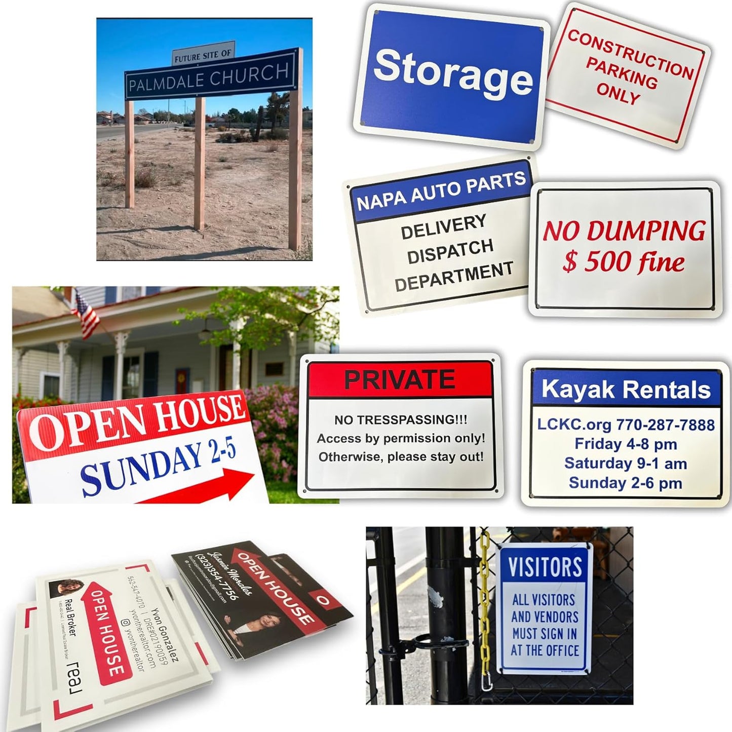 Custom Signs Outdoor Metal for Home Office Business, Personalized, Door, Porch, Delivery, Man Cave, Shop, Garage, Street. For Outside or Inside Use. Our Metal Signs Are UV Printed Solid Aluminum