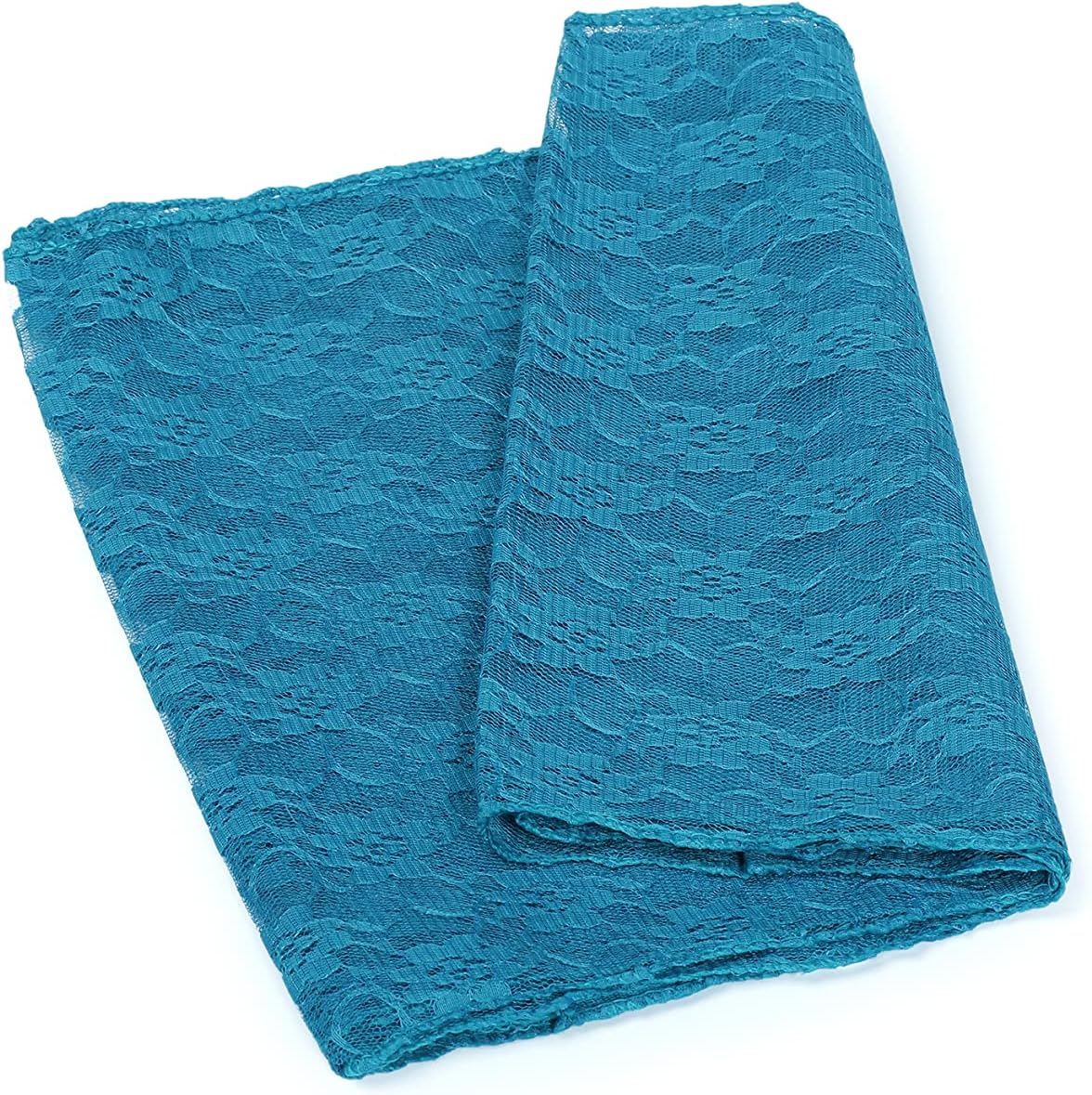 MDS Pack of 20 Wedding 12 x 108 inches Lace Table Runner for Wedding, Decorations for Birthday Parties, Banquets, Graduations, Engagements, and Runners fit Rectangle, Round Table- Dark Teal