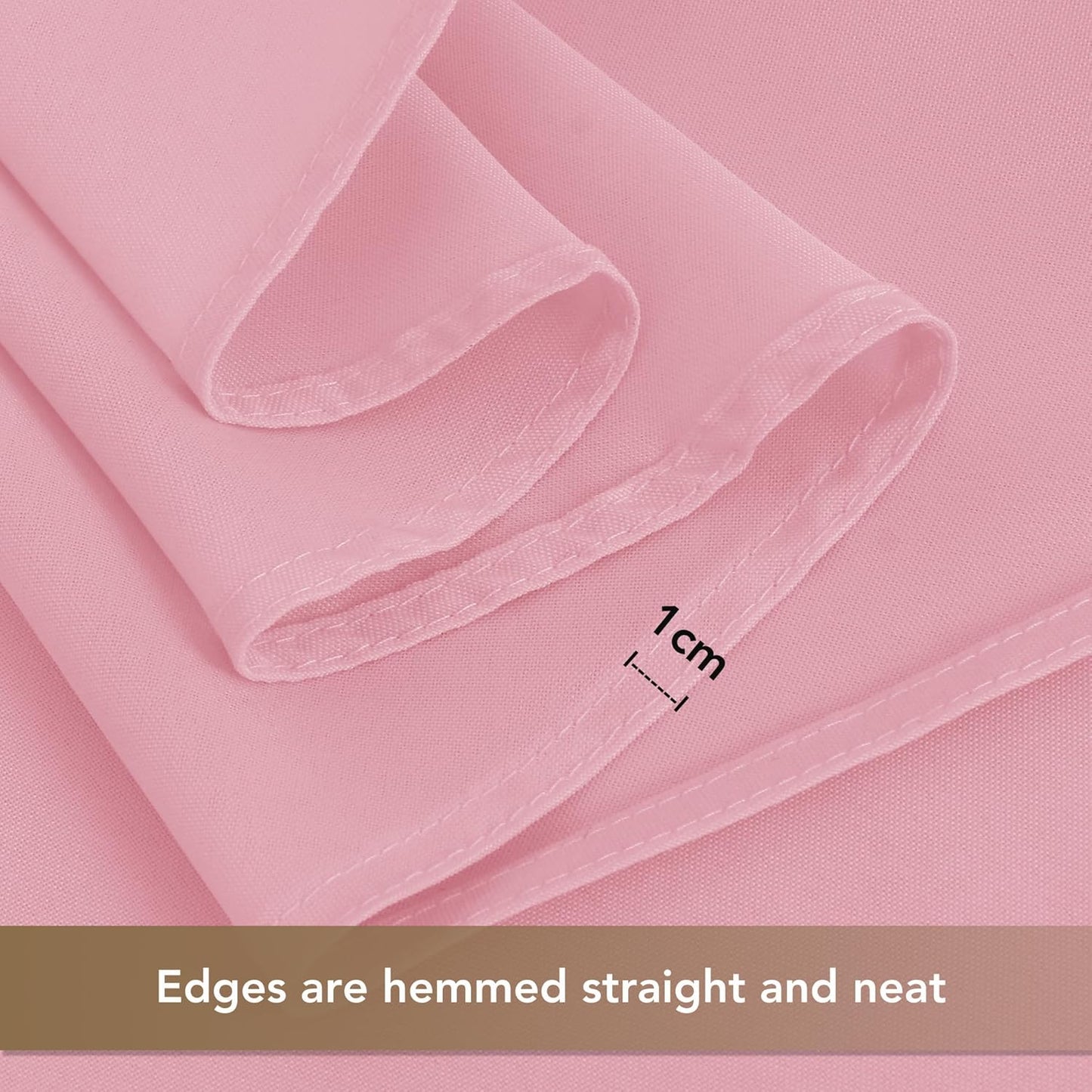 sancua Small Square Tablecloths 36x36 Inch - Pink Table Cloth for Square or Round Tables, Washable Polyester Fabric Table Cover for Nightstand End Bedside Tables