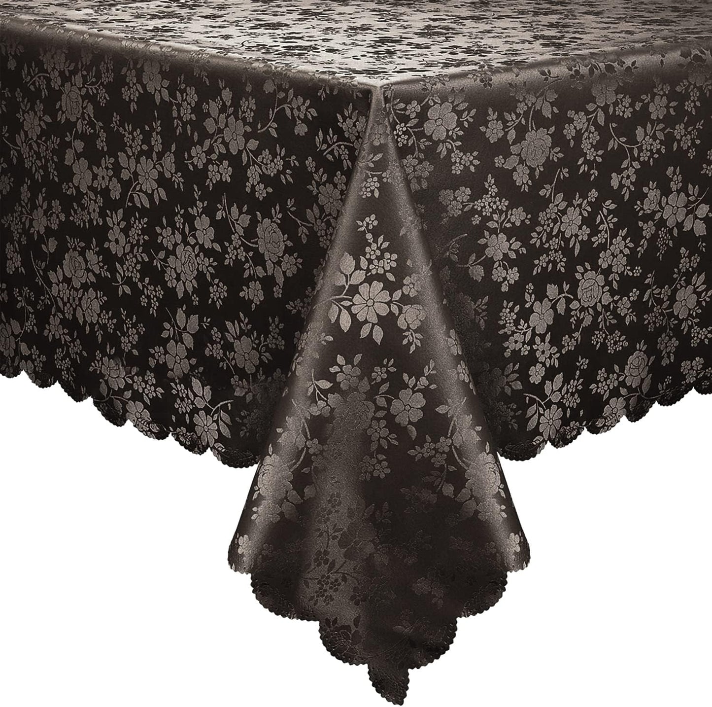 smiry Waterproof Vinyl Tablecloth, Rectangle Heavy Duty Table Cloth, Wipeable Table Cover for Kitchen and Dining Room (Coffee 1, 60X102 Inch)