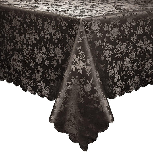 Smiry Rectangle Table Cloth, Waterproof Heavy Duty Vinyl Tablecloths, Wipeable Washable Table Cover for Kitchen and Dining Room (Coffee, 60" X 84")