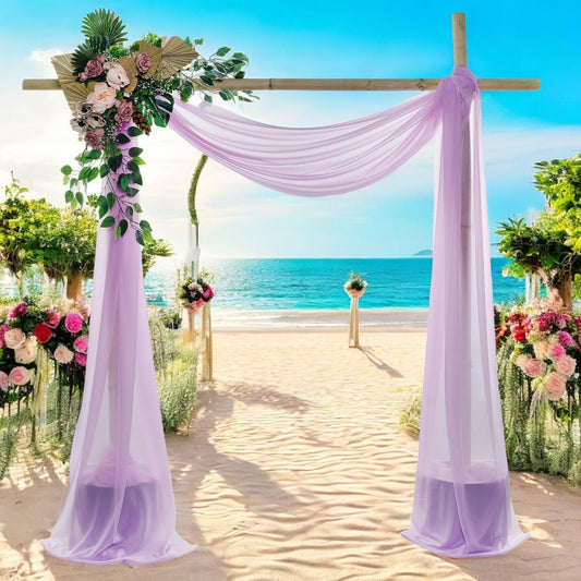 MDS Halloween Chiffon Draping Fabric - 1 Panel, 30" Wide x 75ft Long - Sheer Spooky Arbor & Canopy Drapery for Haunted House Backdrops, Party Ceilings, DIY Costumes & Themed Events - Orchid