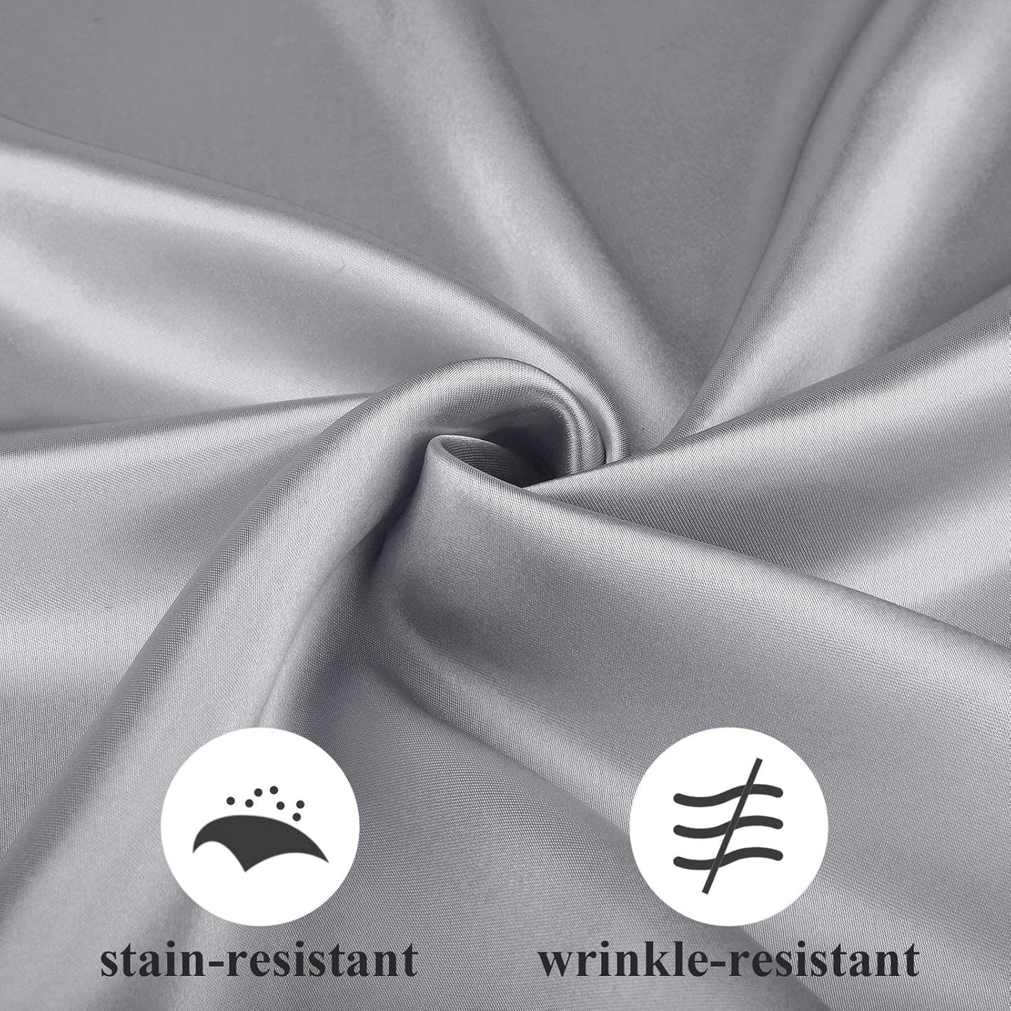 Aneco 24 Pieces Satin Napkin Square 20 x 20 Inches Dinner Napkins Weddings Party Napkin Soft Table Napkins for Romantic Weddings Party Dinner Decoration (Silver)