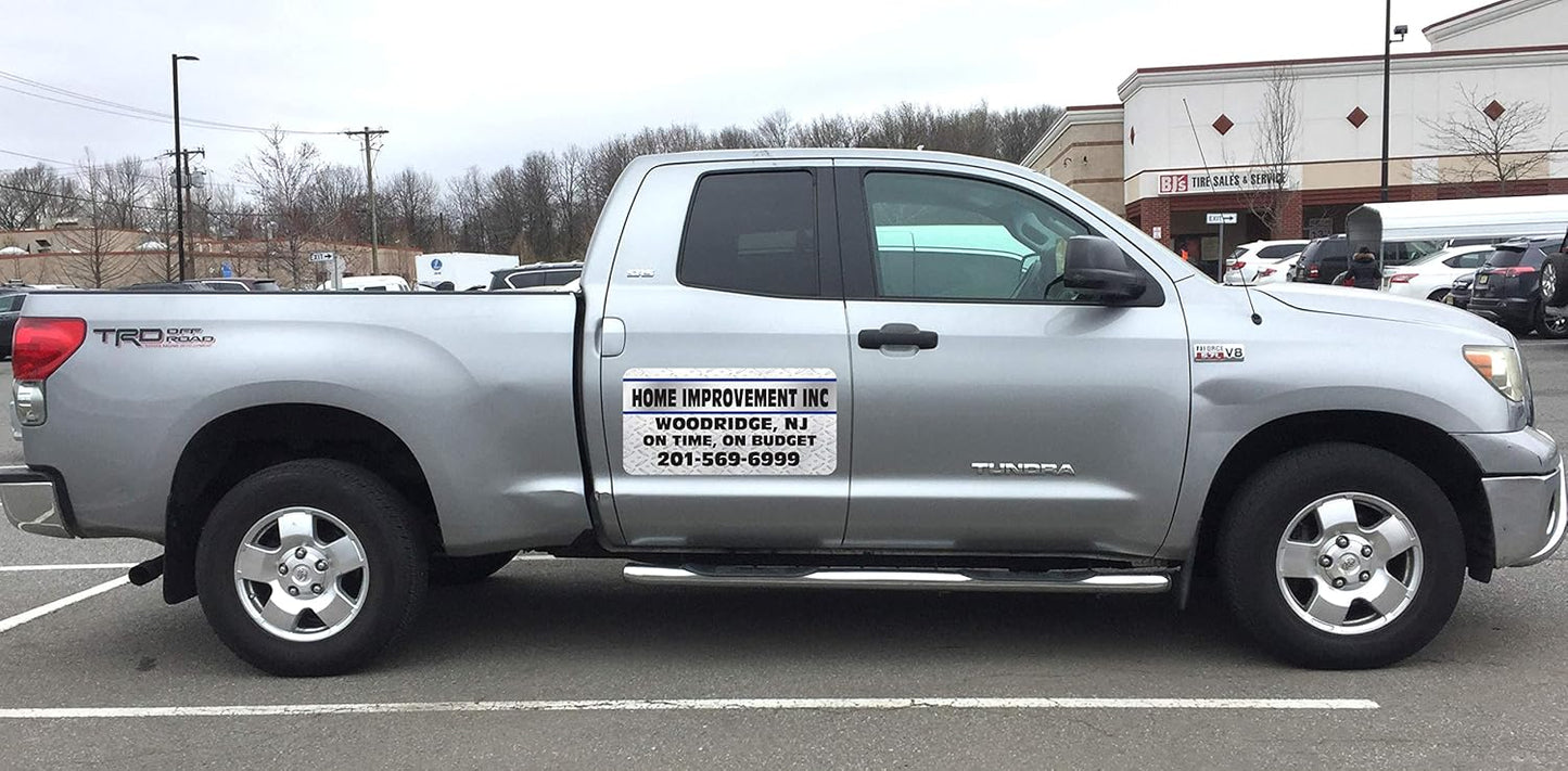 Car Magnet Signs Custom - 24"x12" (Set of 2), 30-mil Thickness with Rounded Corners (Metal)