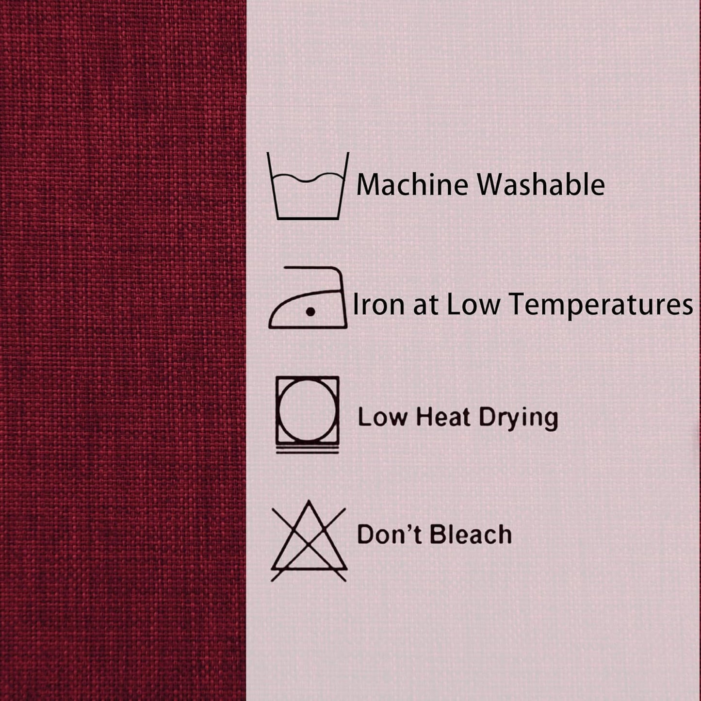 Hiasan 2 Pack Faux Linen Red Rectangle Tablecloth - Wrinkle and Stain Resistant Washable Table Cloth for Kitchen Dining Room Holiday Table Cover for Party Dinner, 90 x 156 Inch