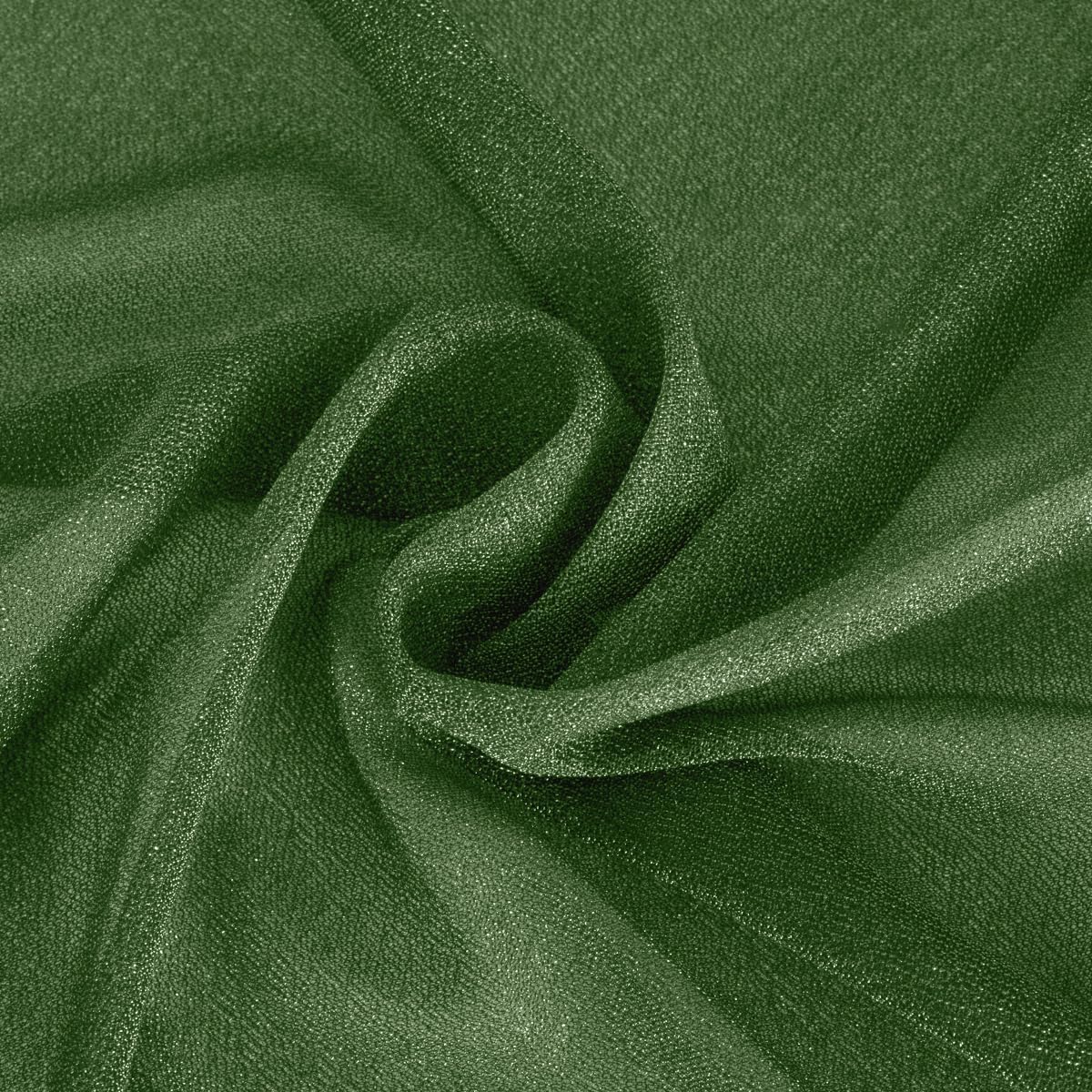 Olive Green Fall Elegant Arch Draping Fabric Outdoor 1 Panel 29" × 20Ft Sheer Chiffon Curtain Drapes for Wedding Ceremony Birthday Party Garden Brunch