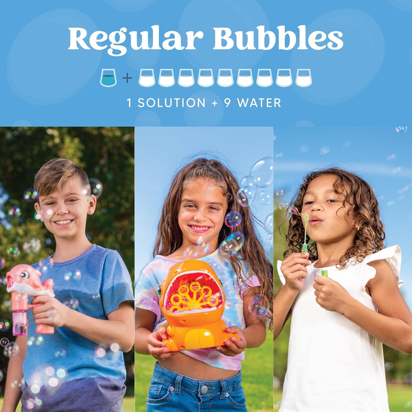 JOYIN 32 oz Bubble Solution Refills (Close to 1L/ 2.5 Gallon), Concentrated Solution for Bubble Machine, Wands, Blower, Easter (Yellow)