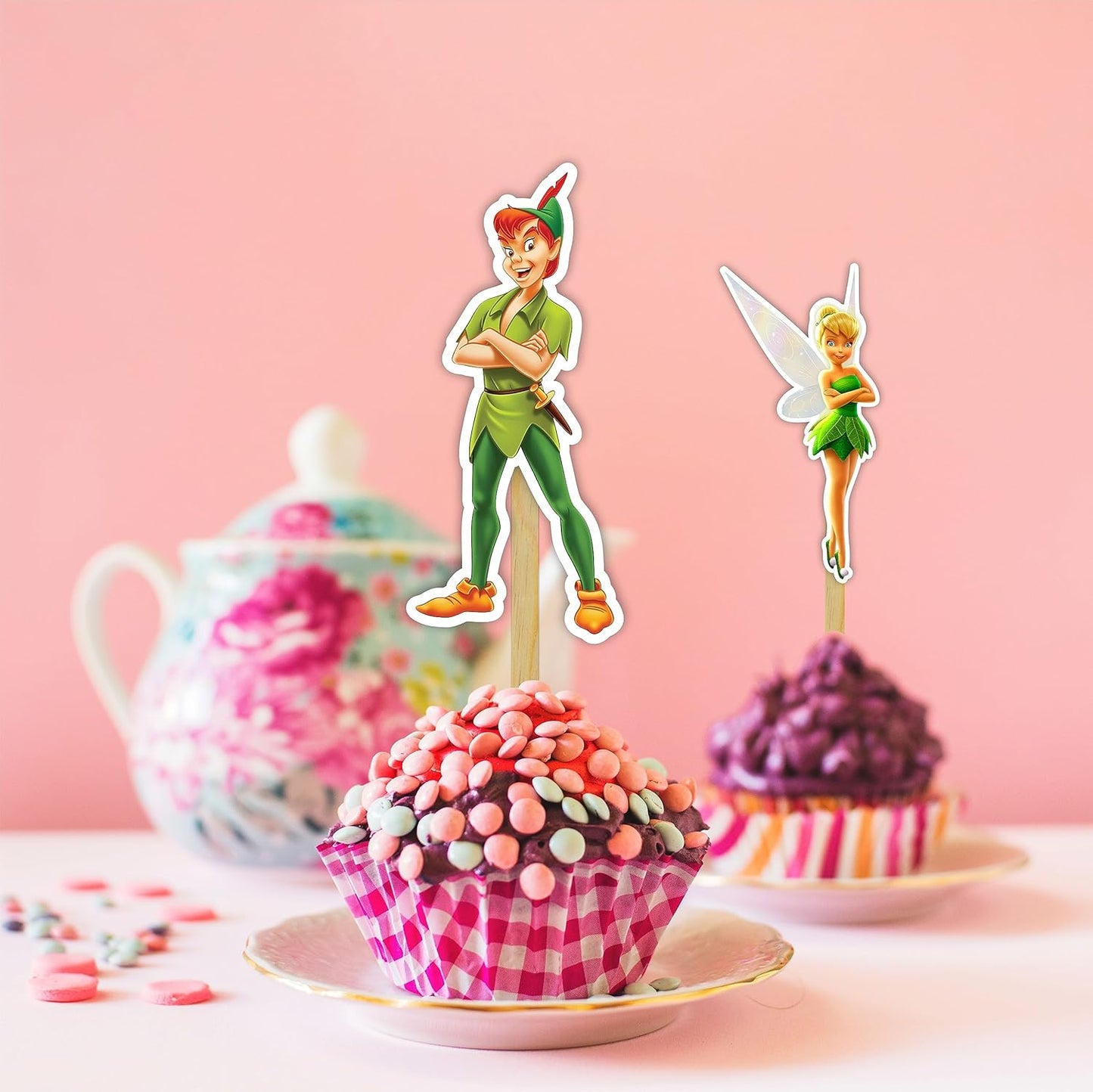 "Petr Pan Cupcake Topper – Fairy Tale Theme Birthday Party Supplies – Cartoon-Inspired Cake Decoration for Adults – Perfect for Baby Showers, School Events, Family Celebrations, and Themed Parties"