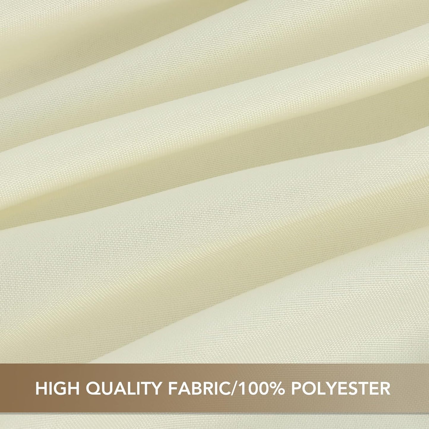 sancua Square Tablecloths 54x54 Inch, 2 Pack - Beige Fabric Table Cloth for Square or Round Tables, Washable Polyester Table Cover for Dinner, Holiday Party, Decorative Display Tables