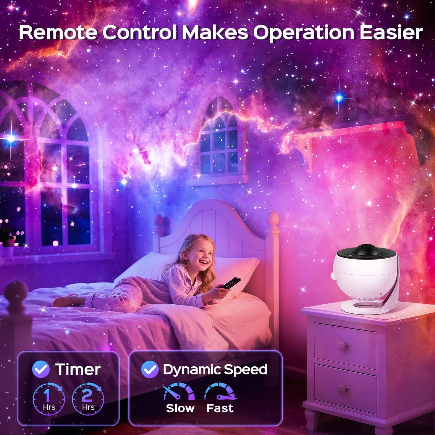 Galaxy Projector for Bedroom【Pro Max】, Upgraded 4K HD Planetarium Projector with 13Film Discs, 15White Noise Machine&Bluetooth Speaker Star Projector,Remote,Room Decor Gifts for Adults Kids