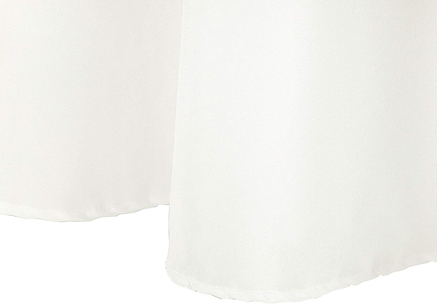 Ascoza 2pack 90x156 Inch Ivory Rectangular Tablecloth 8 Feet Table Cloth in Polyester Fabric for Wedding/Banquet/Restaurant/Parties