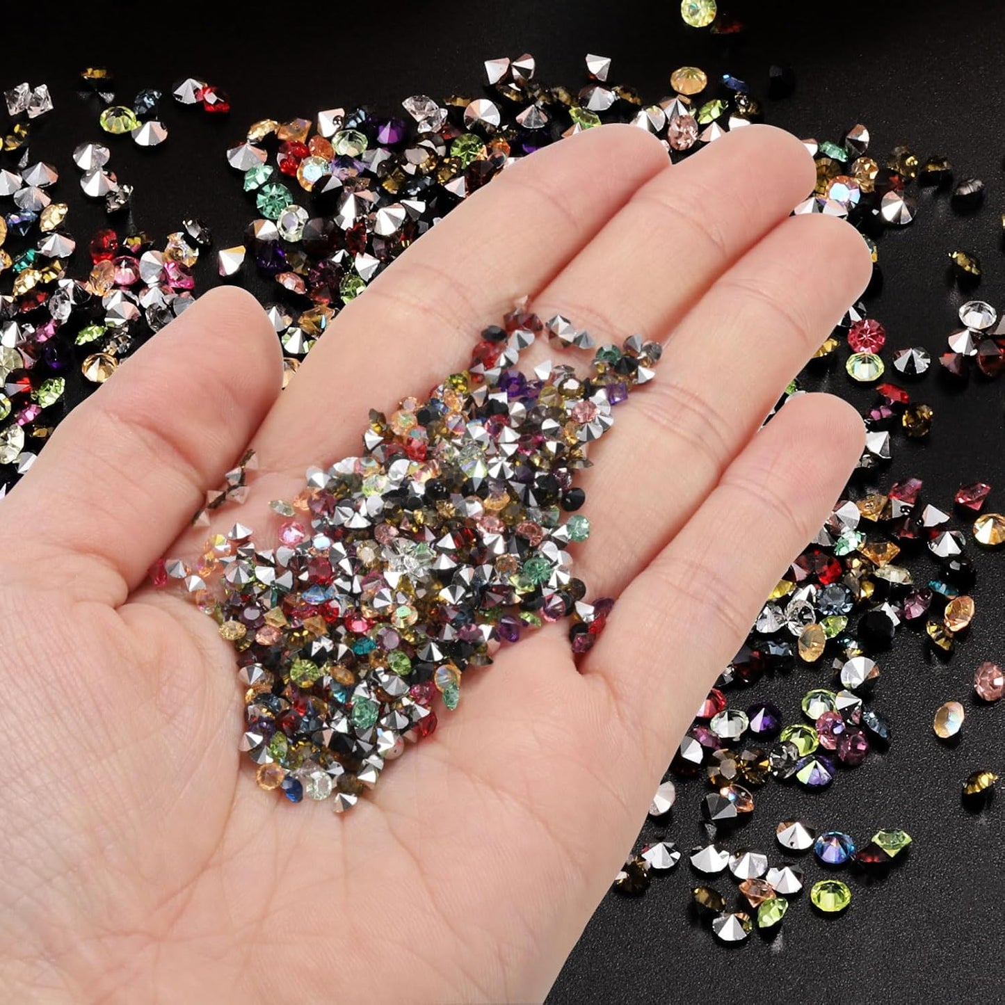 PATIKIL 14000Pcs Wedding Table Scatter Confetti Crystals 3mm Acrylic Diamonds Vase Fillers Gems for Table Centerpiece Decorations Bridal Shower Party, Light Purple AB