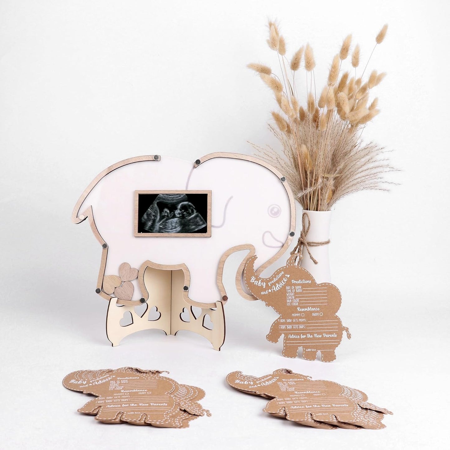 Baby Shower Games - Baby Shower Advice Cards for Parents to Be - Advice cards for Mommy to be - Elephant Safari Baby Shower Decorations - Set of 50 - Jungle Baby Shower Games (Elephant Safari Jungle)