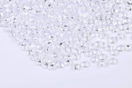2000pcs Platic Acrylic Gems Fake Acrylic Diamonds Vase Filler Beads Faux Diamond Crystals Jewels for Makeup Brushes Holder Table Scatter Confetti Party Arts Crafts Birthday Wedding Decor