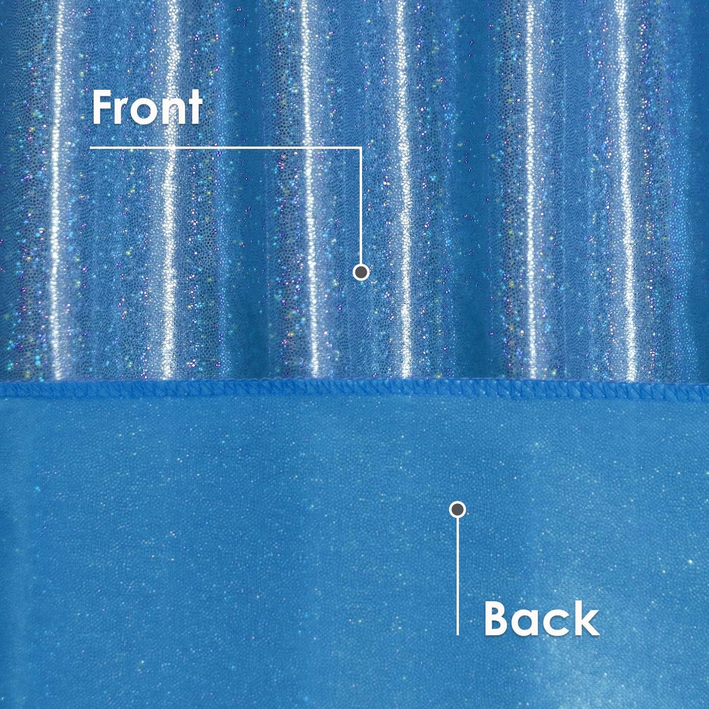 Fitable Blue Sequin Tablecloth for Parties 60 Inch Round - Sparkle Glitter Laser Round Overlay for Wedding Baby Shower Holiday Banquet, Best for 24-48inch Diameter Round Table