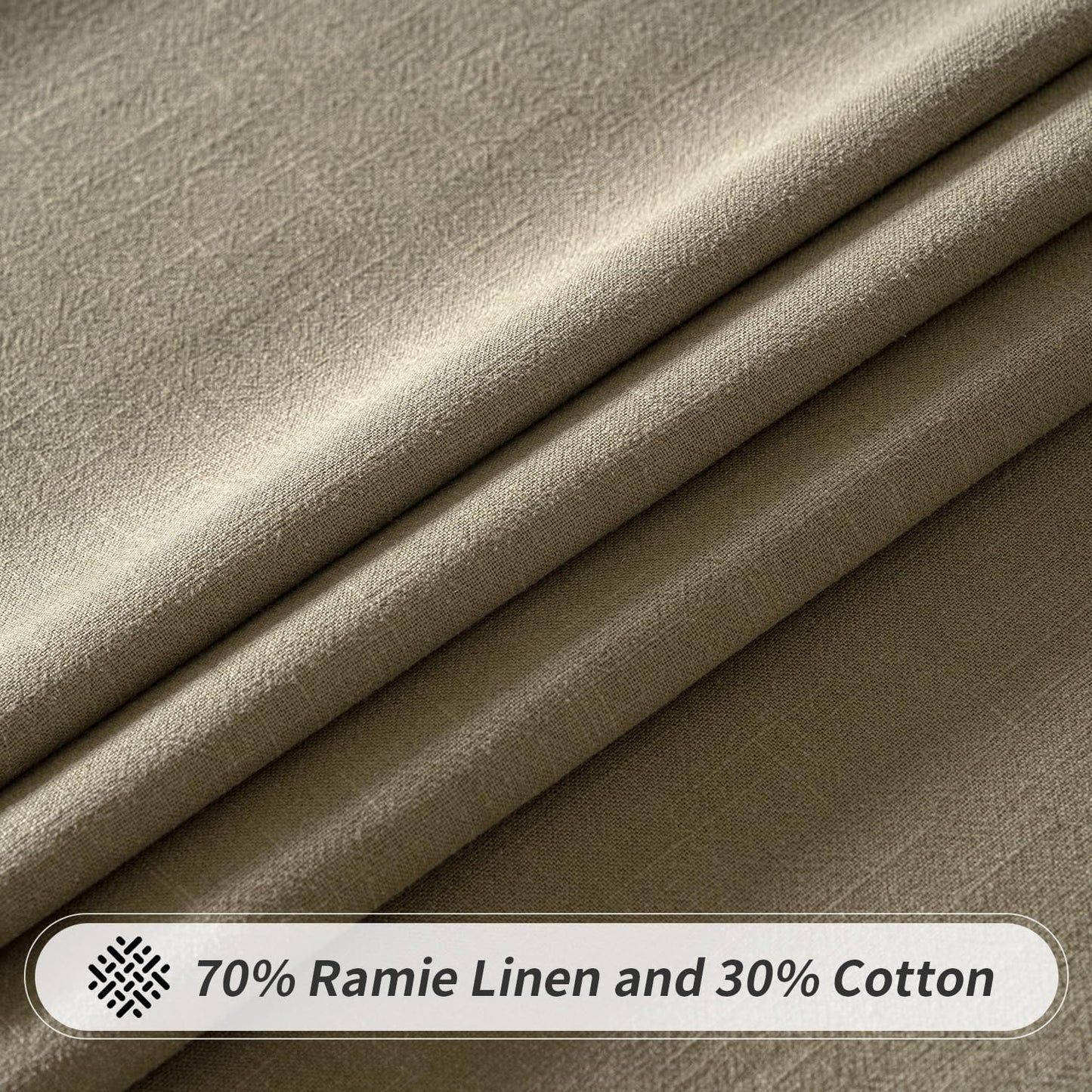 MIULEE Linen Cotton Blend Tablecloth Rectangle, Luxury Waterproof Stain Resistant Durable Farmhouse Oblong Table Cloth for Dining Party Weddings Birthday Events Boho Decor, 52 x 84 inch, Olive Green