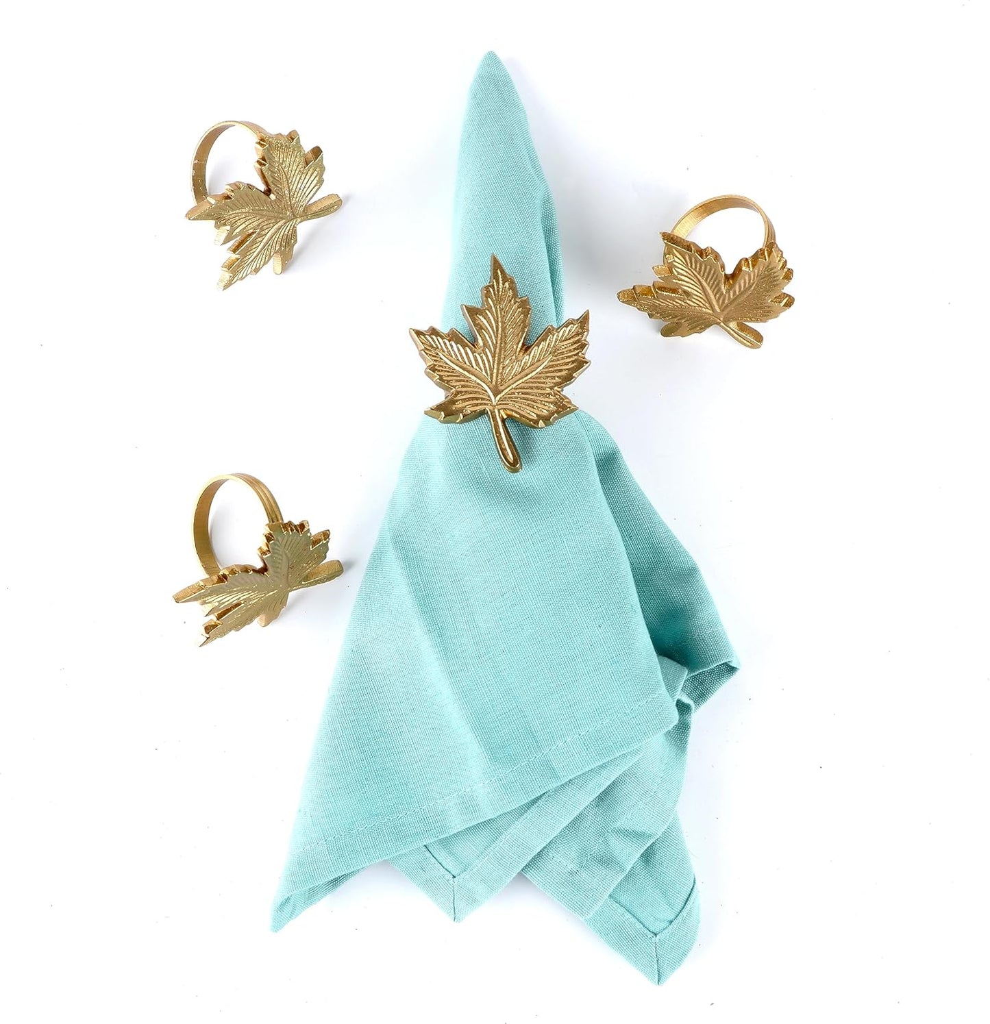 Napkin Rings, Shiny Metal Napkin Rings - Set of 12 Aluminum Alloy for Sophisticated Table Decor, Home & Dining, Wedding, Party, Restaurant, Anniversary (Gold) - ALPHA Living HOME