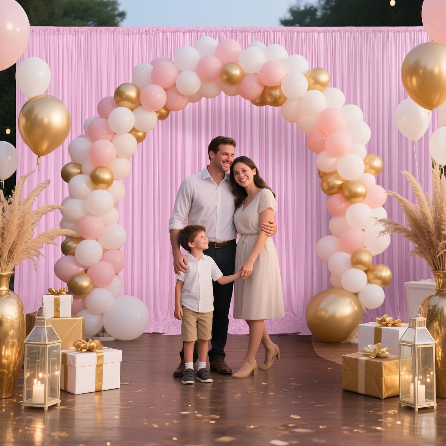 30x10ft Backdrop Curtains for Parties, 6 Panels 5x10ft Photography Backdrop Curtain with Rod Pocket,Backdrop Polyester Background Drapes,Wedding Backdrop Drapes for Birthday Baby Shower Home Decor