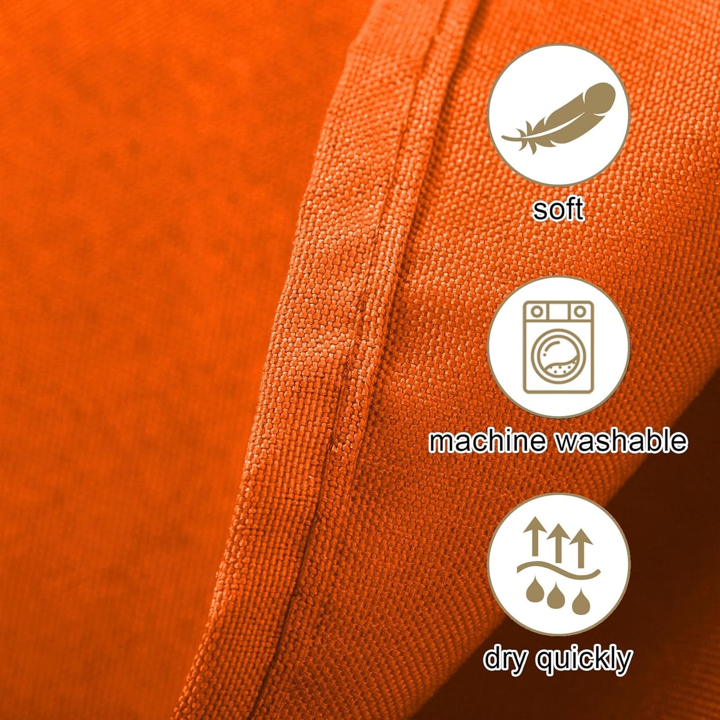 Ascoza 2pack 70 Inch Orange Round Tablecloth in Washable Polyester Fabric for Wedding/Banquet/Restaurant/Parties