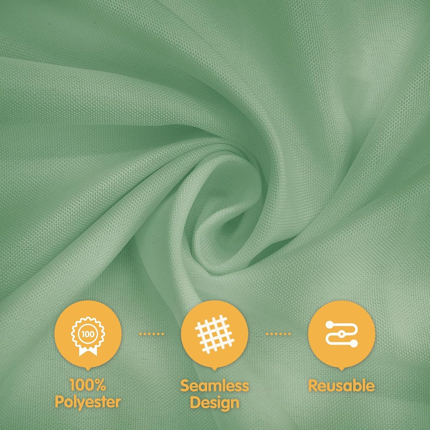 BRILLMAX 6 Pack Sage Green Round Tablecloths 90 Inch - Circle Bulk Linen Polyester Fabric Washable Table Cloth Cover for Wedding Reception Banquet Birthday Party Buffet Restaurant