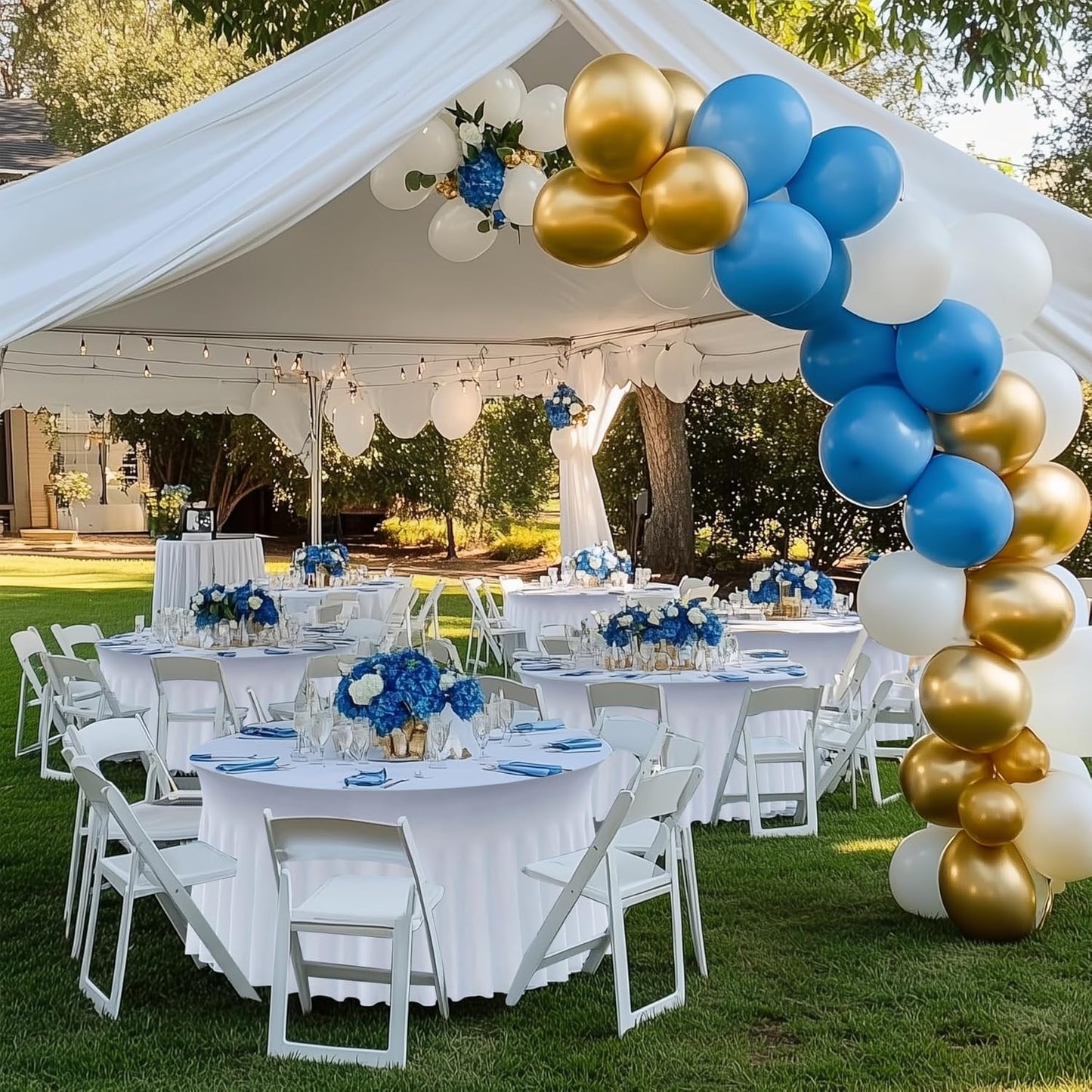 2 pk White Round Spandex Tablecloth for 60in Tables, Wrinkle Free Stretchy 120inch Fitted 5FT Table Cloths Round Table Covers with Skirt for Wedding Party Dining Banquet Events