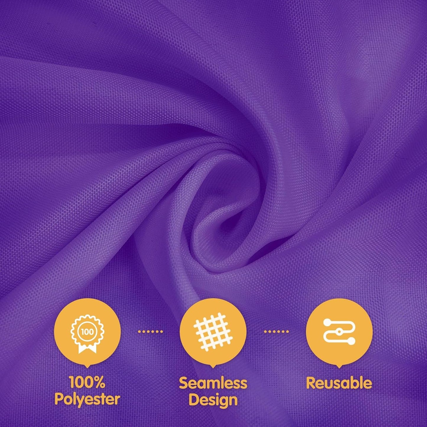 BRILLMAX 6 Pack Purple Round Tablecloths 90 Inch - Circle Bulk Linen Polyester Fabric Washable Table Cloth Cover for Wedding Reception Banquet Birthday Party Buffet Restaurant